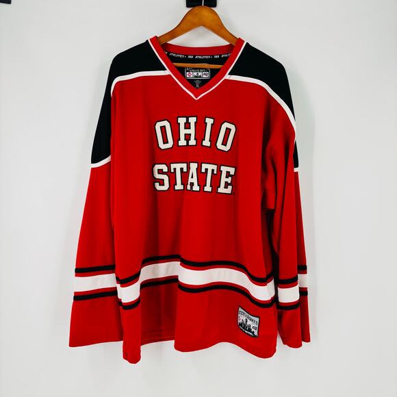 Ohio State Buckeyes Hockey Jersey Size XL Men’s Red NCAA Steve & Barry’s Sewn - Picture 1 of 7